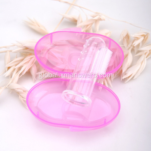 Silicone Promotional Items FDA Reusable Liquid Silicone Baby Finger Brush Toothbrush Factory